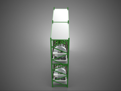 DRUM TRAY ARRAY SHELF RACK ROTARY HYDROPONIC PLANT GARDEN INDOOR Model 3D