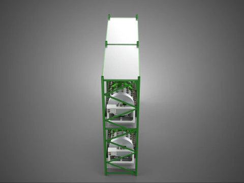 DRUM TRAY ARRAY SHELF RACK ROTARY HYDROPONIC PLANT GARDEN INDOOR 3D Model