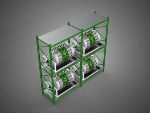 DRUM TRAY ARRAY SHELF RACK ROTARY HYDROPONIC PLANT GARDEN INDOOR Model 3D