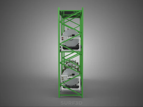 DRUM TRAY ARRAY SHELF RACK ROTARY HYDROPONIC PLANT GARDEN INDOOR 3D Model
