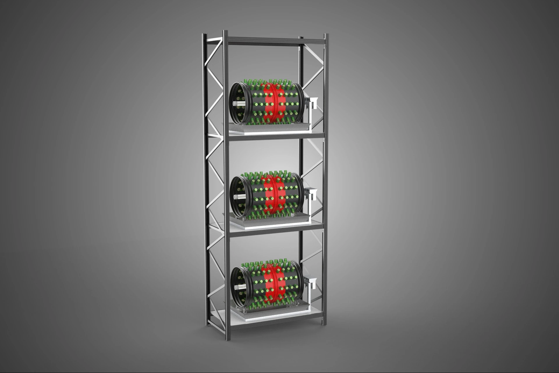 STACKED VERTICAL GARDEN TOWER FRAME ROTARY HYDROPONIC PLANT FARM 3D Model .c4d .max .obj .3ds .fbx .stl .blend