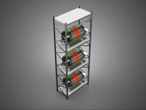 STACKED VERTICAL GARDEN TOWER FRAME ROTARY HYDROPONIC PLANT FARM 3D Model