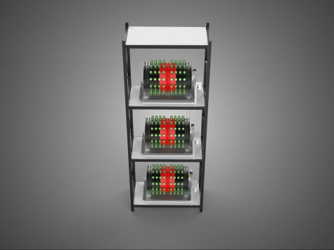 STACKED VERTICAL GARDEN TOWER FRAME ROTARY HYDROPONIC PLANT FARM 3D Model