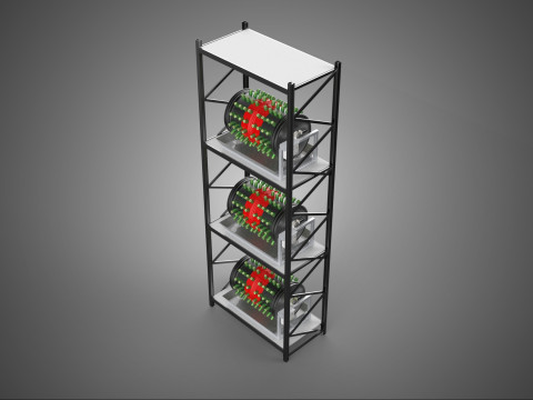 STACKED VERTICAL GARDEN TOWER FRAME ROTARY HYDROPONIC PLANT FARM 3Dモデル