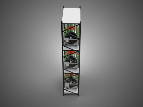 STACKED VERTICAL GARDEN TOWER FRAME ROTARY HYDROPONIC PLANT FARM 3Dモデル
