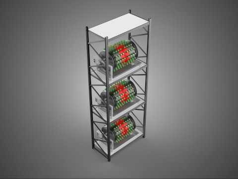 STACKED VERTICAL GARDEN TOWER FRAME ROTARY HYDROPONIC PLANT FARM 3Dモデル