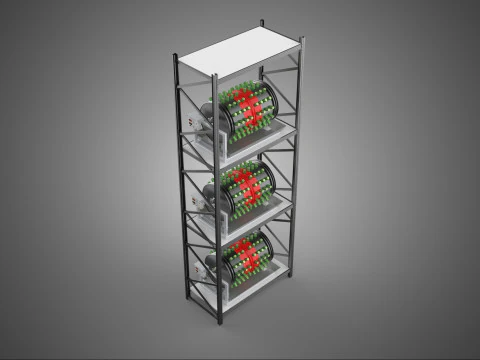 STACKED VERTICAL GARDEN TOWER FRAME ROTARY HYDROPONIC PLANT FARM 3D Model