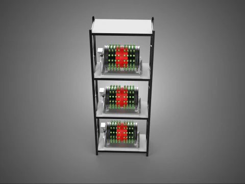 STACKED VERTICAL GARDEN TOWER FRAME ROTARY HYDROPONIC PLANT FARM 3D Model