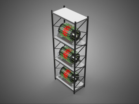 STACKED VERTICAL GARDEN TOWER FRAME ROTARY HYDROPONIC PLANT FARM 3Dモデル
