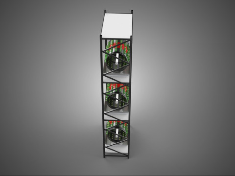 STACKED VERTICAL GARDEN TOWER FRAME ROTARY HYDROPONIC PLANT FARM 3Dモデル