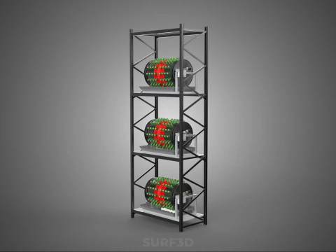 STACKED VERTICAL GARDEN TOWER FRAME ROTARY HYDROPONIC PLANT FARM 3D Model