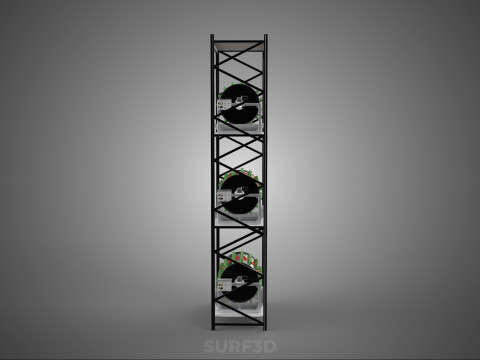 STACKED VERTICAL GARDEN TOWER FRAME ROTARY HYDROPONIC PLANT FARM 3Dモデル
