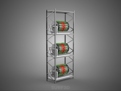 STACKED VERTICAL GARDEN TOWER FRAME ROTARY HYDROPONIC PLANT FARM 3Dモデル