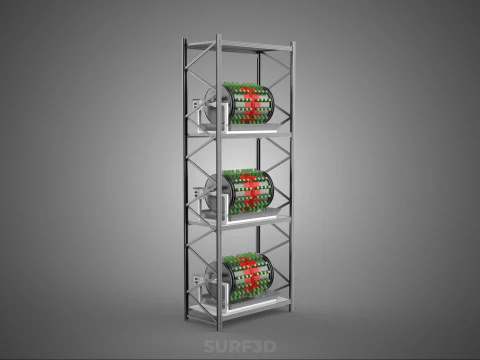 STACKED VERTICAL GARDEN TOWER FRAME ROTARY HYDROPONIC PLANT FARM 3D Model