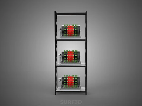 STACKED VERTICAL GARDEN TOWER FRAME ROTARY HYDROPONIC PLANT FARM 3D Model