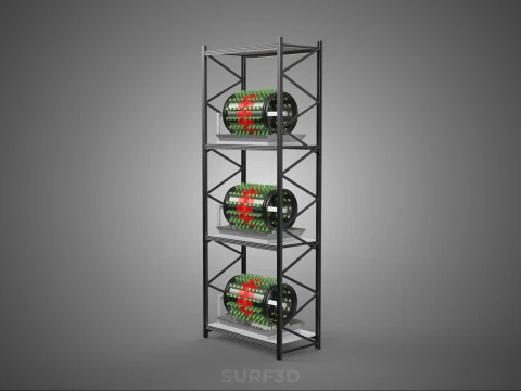 STACKED VERTICAL GARDEN TOWER FRAME ROTARY HYDROPONIC PLANT FARM 3D Model