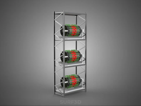 STACKED VERTICAL GARDEN TOWER FRAME ROTARY HYDROPONIC PLANT FARM 3D Model