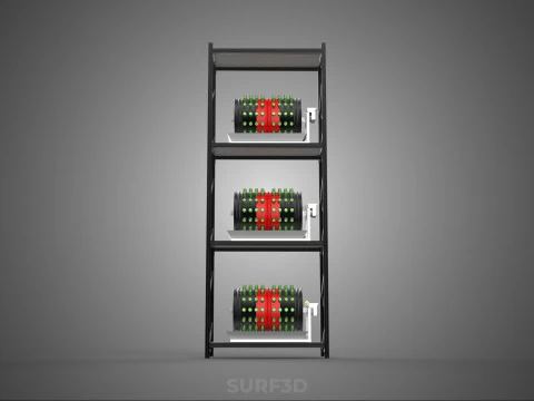 STACKED VERTICAL GARDEN TOWER FRAME ROTARY HYDROPONIC PLANT FARM 3D Model