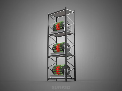 STACKED VERTICAL GARDEN TOWER FRAME ROTARY HYDROPONIC PLANT FARM 3D Model