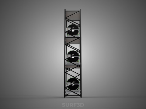 STACKED VERTICAL GARDEN TOWER FRAME ROTARY HYDROPONIC PLANT FARM 3Dモデル