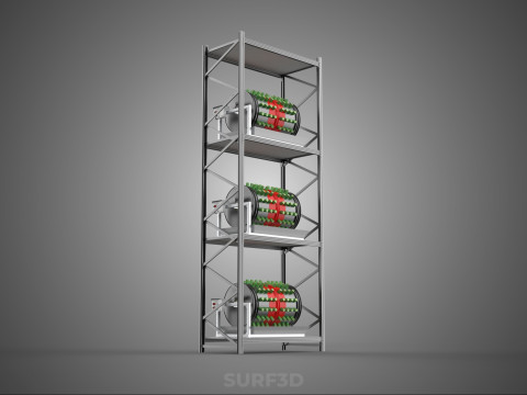 STACKED VERTICAL GARDEN TOWER FRAME ROTARY HYDROPONIC PLANT FARM 3Dモデル