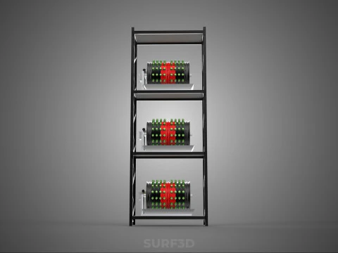 STACKED VERTICAL GARDEN TOWER FRAME ROTARY HYDROPONIC PLANT FARM 3D Model
