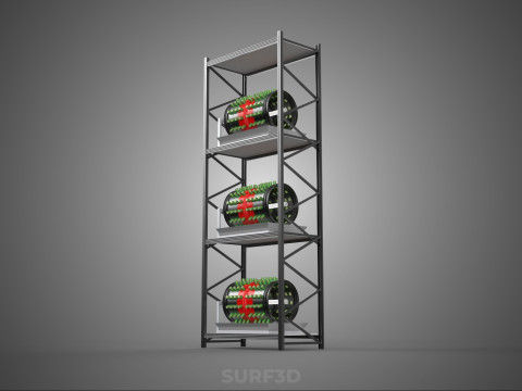 STACKED VERTICAL GARDEN TOWER FRAME ROTARY HYDROPONIC PLANT FARM 3Dモデル