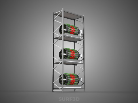 STACKED VERTICAL GARDEN TOWER FRAME ROTARY HYDROPONIC PLANT FARM 3Dモデル