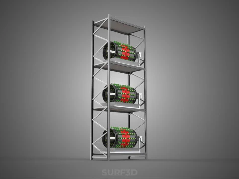STACKED VERTICAL GARDEN TOWER FRAME ROTARY HYDROPONIC PLANT FARM 3D Model