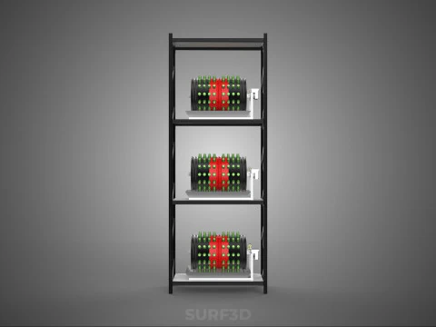 STACKED VERTICAL GARDEN TOWER FRAME ROTARY HYDROPONIC PLANT FARM 3D Model