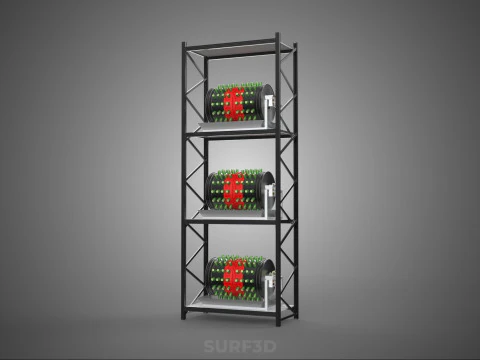 STACKED VERTICAL GARDEN TOWER FRAME ROTARY HYDROPONIC PLANT FARM 3D Model