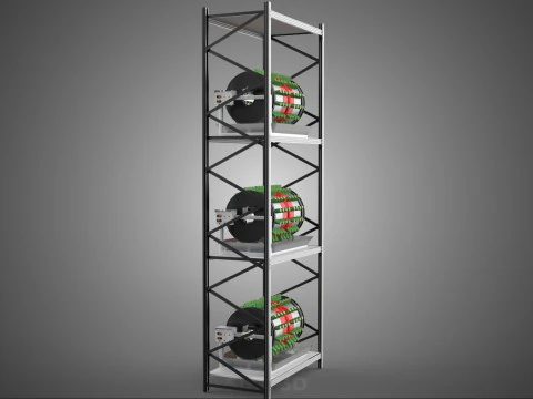 STACKED VERTICAL GARDEN TOWER FRAME ROTARY HYDROPONIC PLANT FARM 3D Model