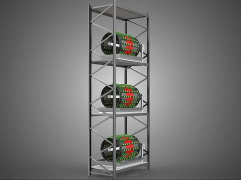 STACKED VERTICAL GARDEN TOWER FRAME ROTARY HYDROPONIC PLANT FARM 3D Model
