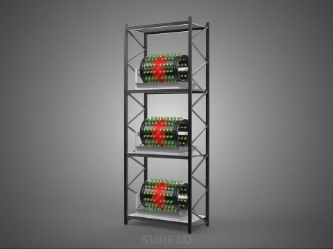 STACKED VERTICAL GARDEN TOWER FRAME ROTARY HYDROPONIC PLANT FARM 3D Model