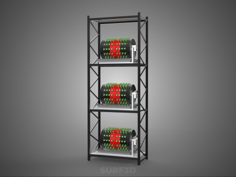 STACKED VERTICAL GARDEN TOWER FRAME ROTARY HYDROPONIC PLANT FARM 3Dモデル