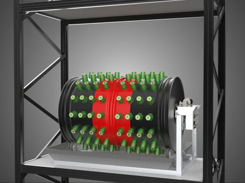 STACKED VERTICAL GARDEN TOWER FRAME ROTARY HYDROPONIC PLANT FARM 3D Model