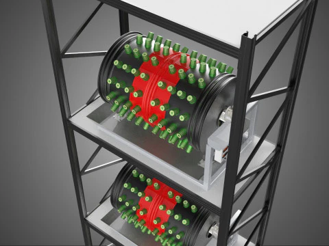 STACKED VERTICAL GARDEN TOWER FRAME ROTARY HYDROPONIC PLANT FARM 3D Model