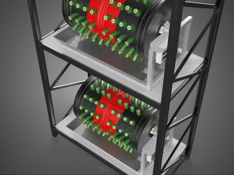 STACKED VERTICAL GARDEN TOWER FRAME ROTARY HYDROPONIC PLANT FARM 3D Model