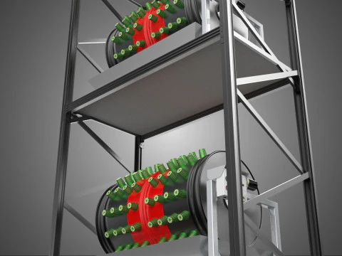 STACKED VERTICAL GARDEN TOWER FRAME ROTARY HYDROPONIC PLANT FARM 3D Model