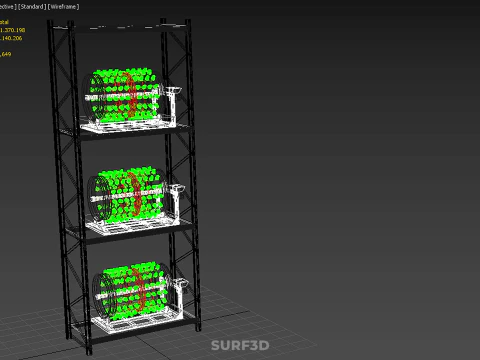 STACKED VERTICAL GARDEN TOWER FRAME ROTARY HYDROPONIC PLANT FARM 3D Model