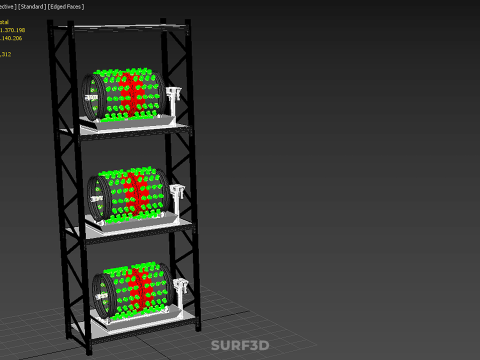 STACKED VERTICAL GARDEN TOWER FRAME ROTARY HYDROPONIC PLANT FARM 3Dモデル