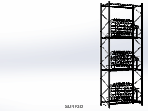 STACKED VERTICAL GARDEN TOWER FRAME ROTARY HYDROPONIC PLANT FARM 3Dモデル