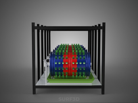 CELL RACK FRAME ROW SHELF TRAY DRUM ROTARY HYDROPONIC PLANT FARM 3Dモデル