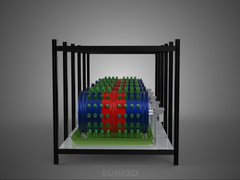 CELL RACK FRAME ROW SHELF TRAY DRUM ROTARY HYDROPONIC PLANT FARM 3Dモデル
