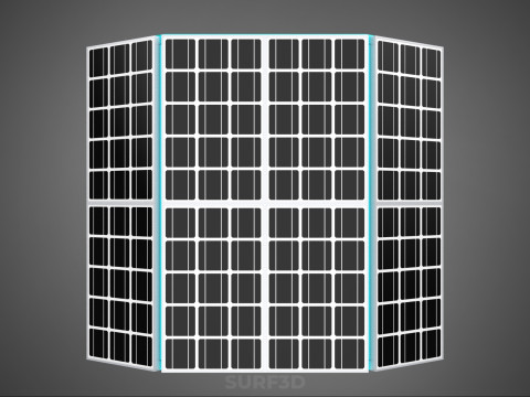 TOWER POWERED SOLAR PANEL PV ROTARY HYDROPONIC GARDEN PLANT FARM 3D Model