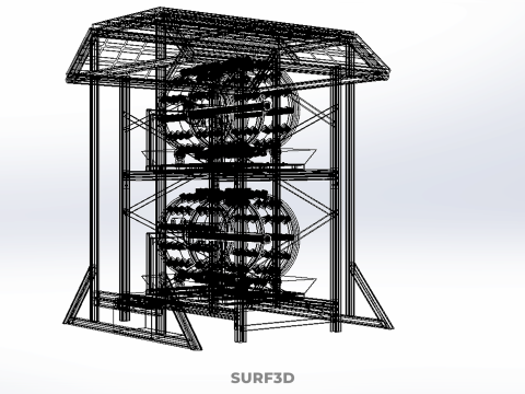 TOWER POWERED SOLAR PANEL PV ROTARY HYDROPONIC GARDEN PLANT FARM 3D Model