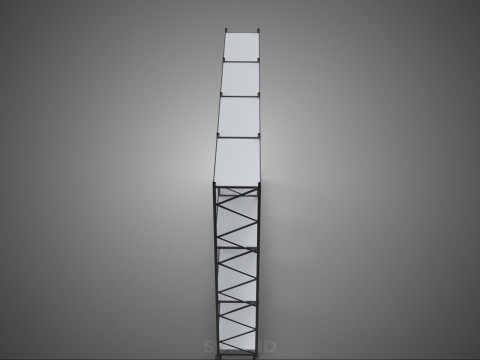 INDUSTRIAL WAREHOUSE METAL SHELVING ORGANIZED STORAGE RACK SHELF 3D Модель