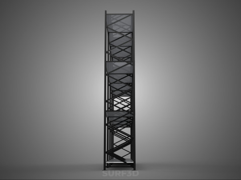 INDUSTRIAL WAREHOUSE METAL SHELVING ORGANIZED STORAGE RACK SHELF 3D Модель