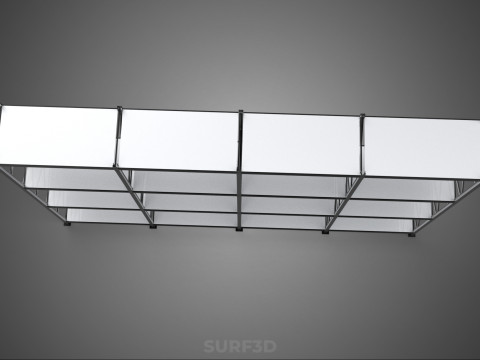 INDUSTRIAL WAREHOUSE METAL SHELVING ORGANIZED STORAGE RACK SHELF 3D Модель
