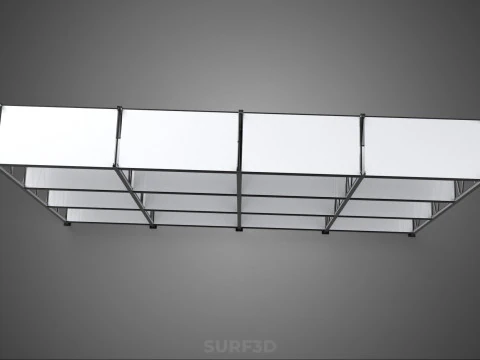 INDUSTRIAL WAREHOUSE METAL SHELVING ORGANIZED STORAGE RACK SHELF 3D Model